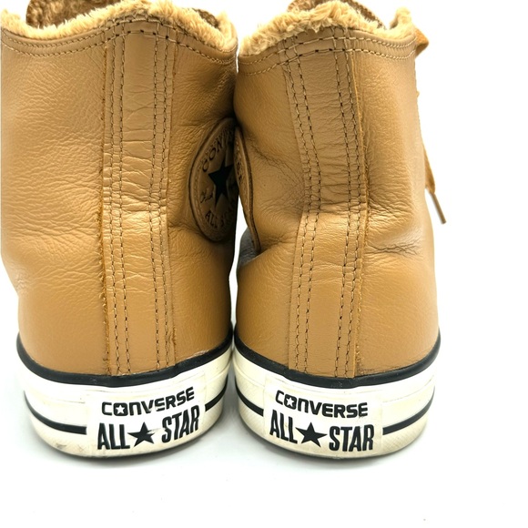Converse leather high top chuck taylors in camel shade of brown women’s 8.5 - Picture 8 of 11